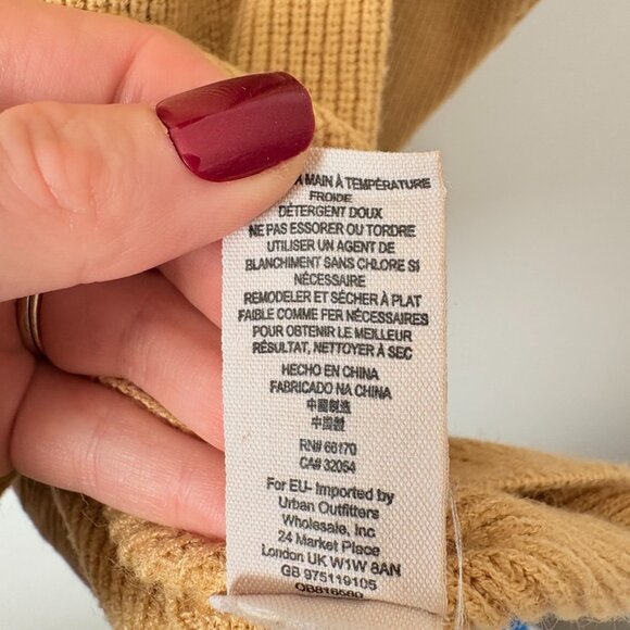 Free People Softly Structured Turtleneck Tunic Knit Sweater Mustard Yellow Small - Picture 10 of 10